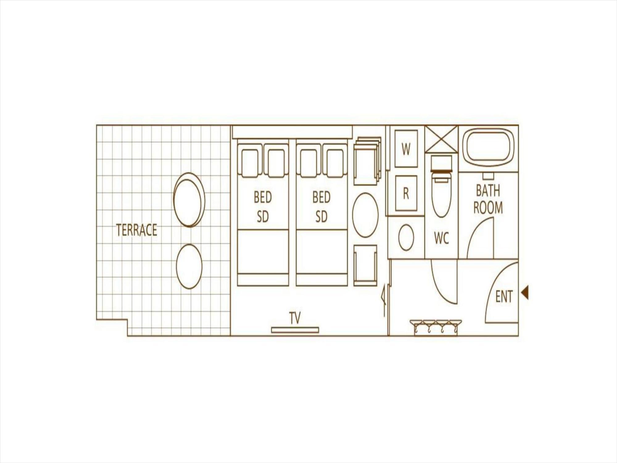20m² studio Appartement, met 1 privé badkamer in Naha Buitenkant foto