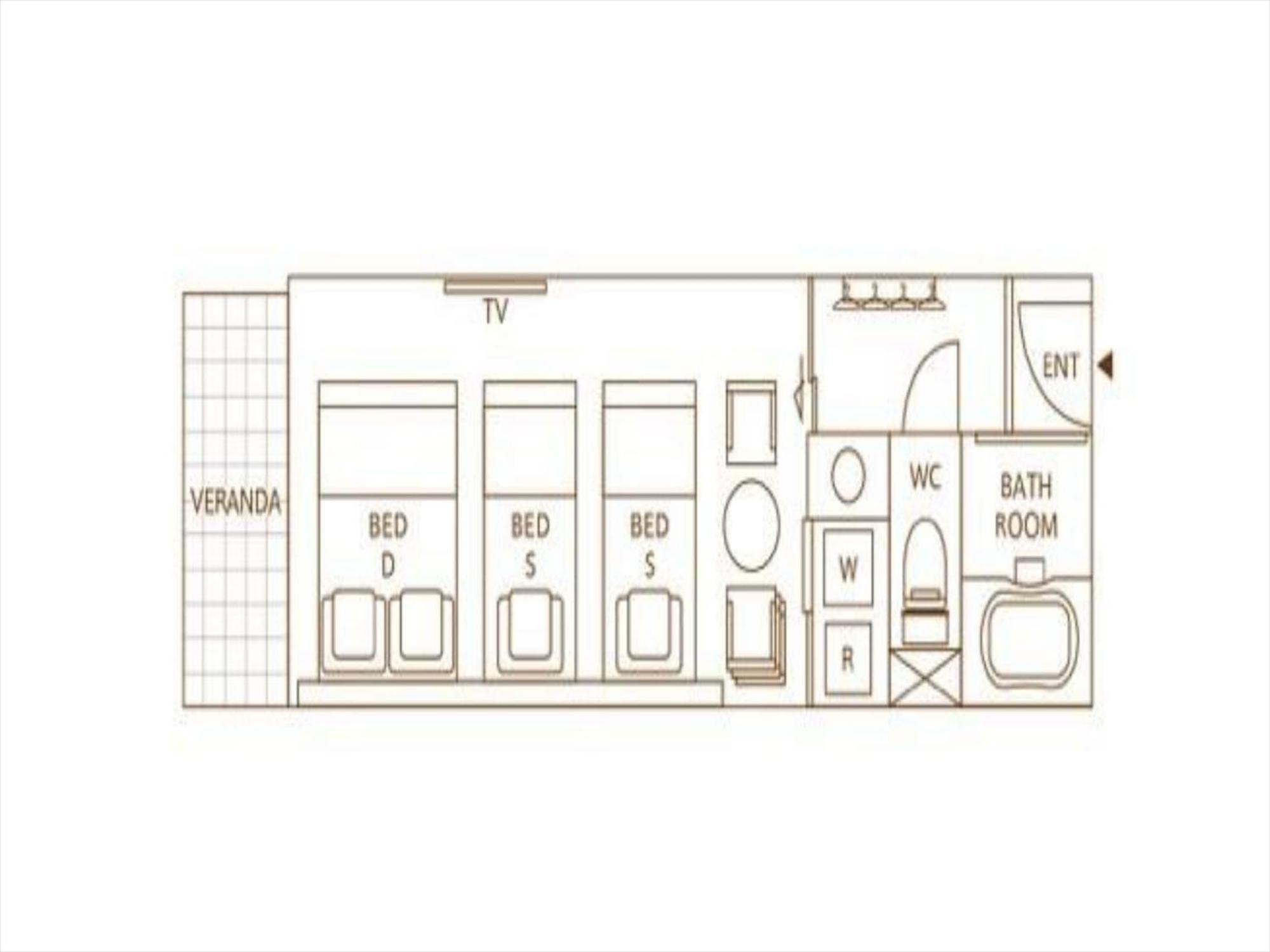 20m² studio Appartement, met 1 privé badkamer in Naha Buitenkant foto