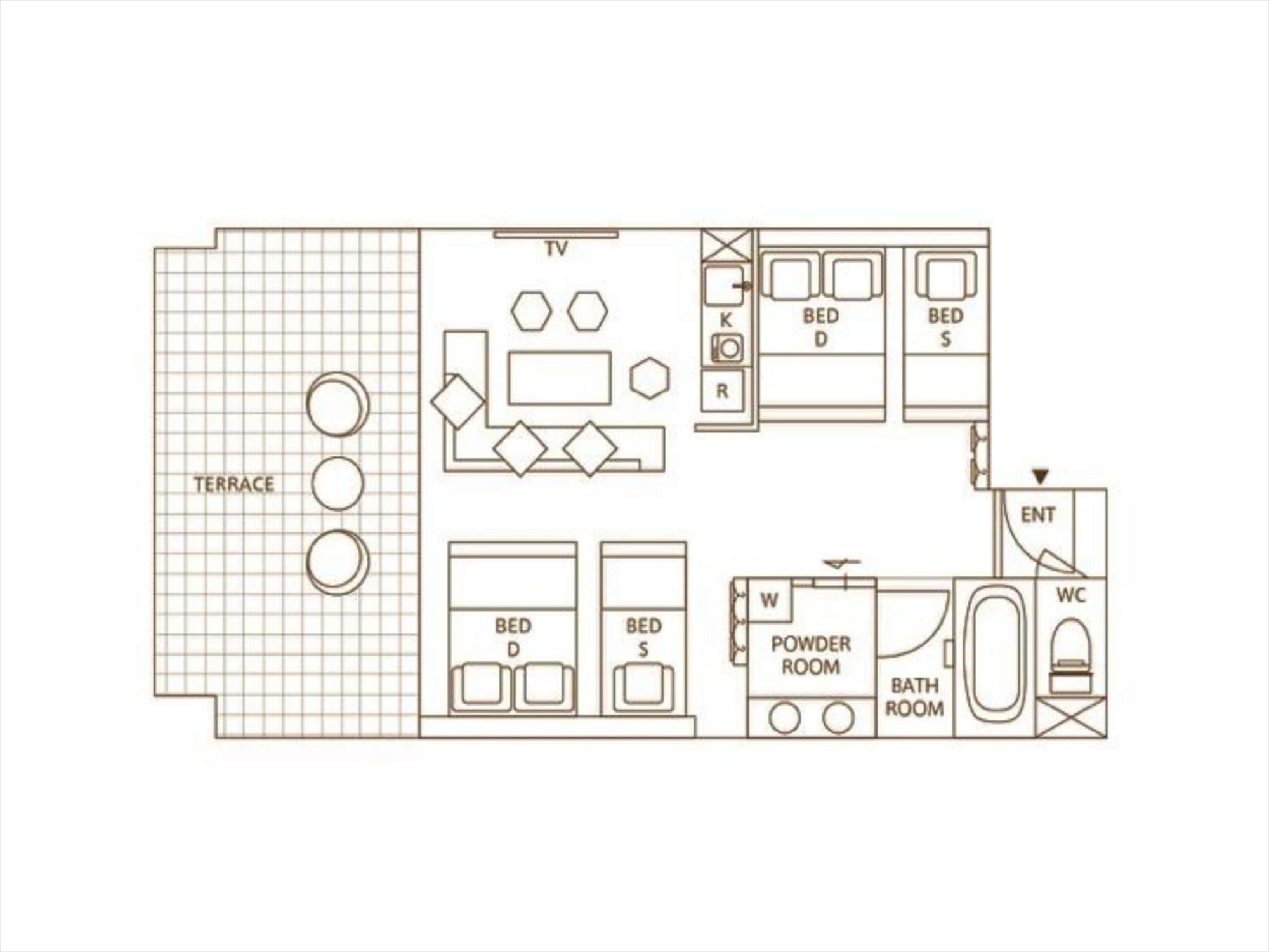 20m² studio Appartement, met 1 privé badkamer in Naha Buitenkant foto