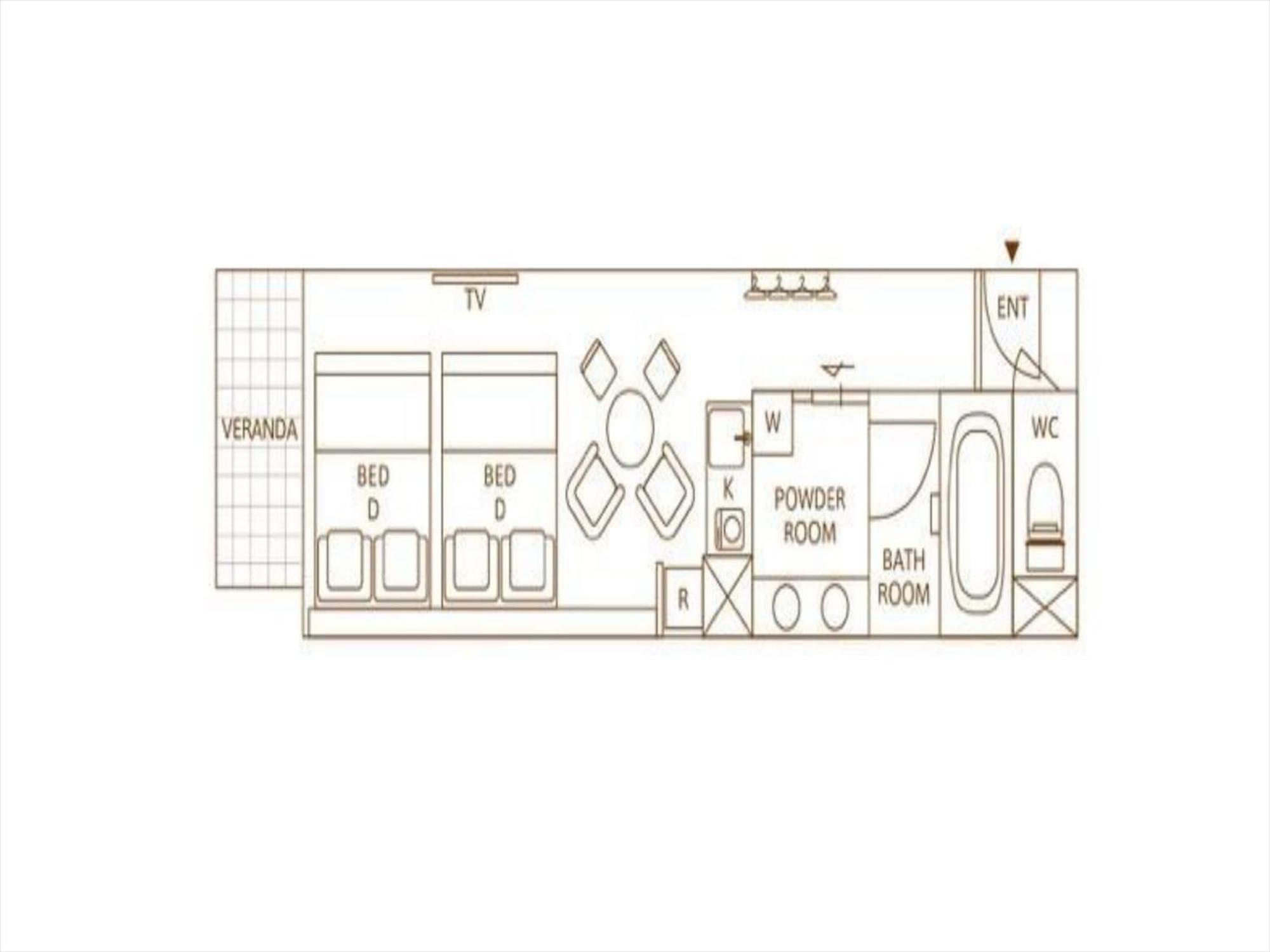 20m² studio Appartement, met 1 privé badkamer in Naha Buitenkant foto